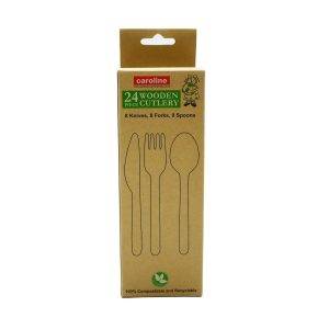 Wooden Cutlery (24 pieces)