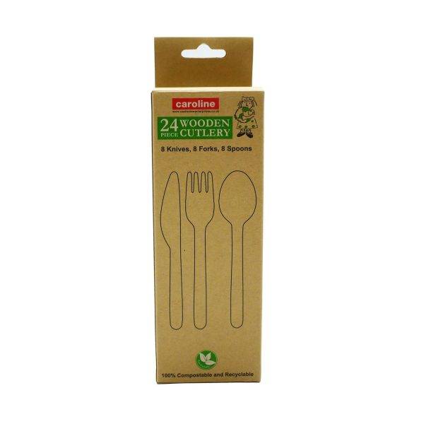 Wooden Cutlery (24 pieces)