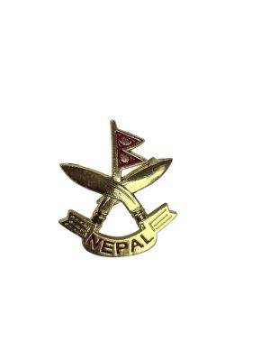 Nepal khukuri cross Badge( broach )