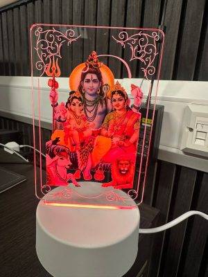 SHIVA JI FAMILY WITH LED LIGHT