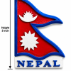 NEPAL FLAG SOUVENIR (3D) - STONE WITH MAGNET BASED