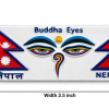 BUDDHA EYES NEPAL FLAG SOUVENIR (3D) - STONE WITH MAGNET BASED