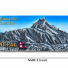 MANASLU GORKHA NEPAL SOUVENIR - STONE WITH MAGNET BASED