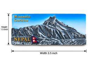 MANASLU GORKHA NEPAL SOUVENIR - STONE WITH MAGNET BASED