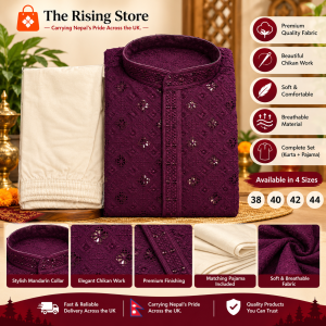 MENS KURTA SET - WINE COLOUR