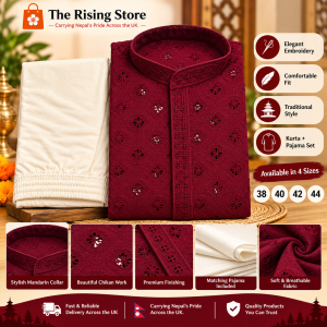 MENS KURTA SET - MAROON COLOUR