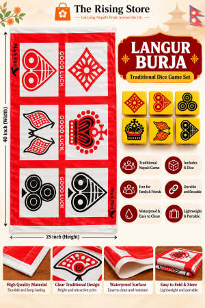 LANGUR BURJA SET (CROWN & ANCHOR) - MAT WITH 6 DICES